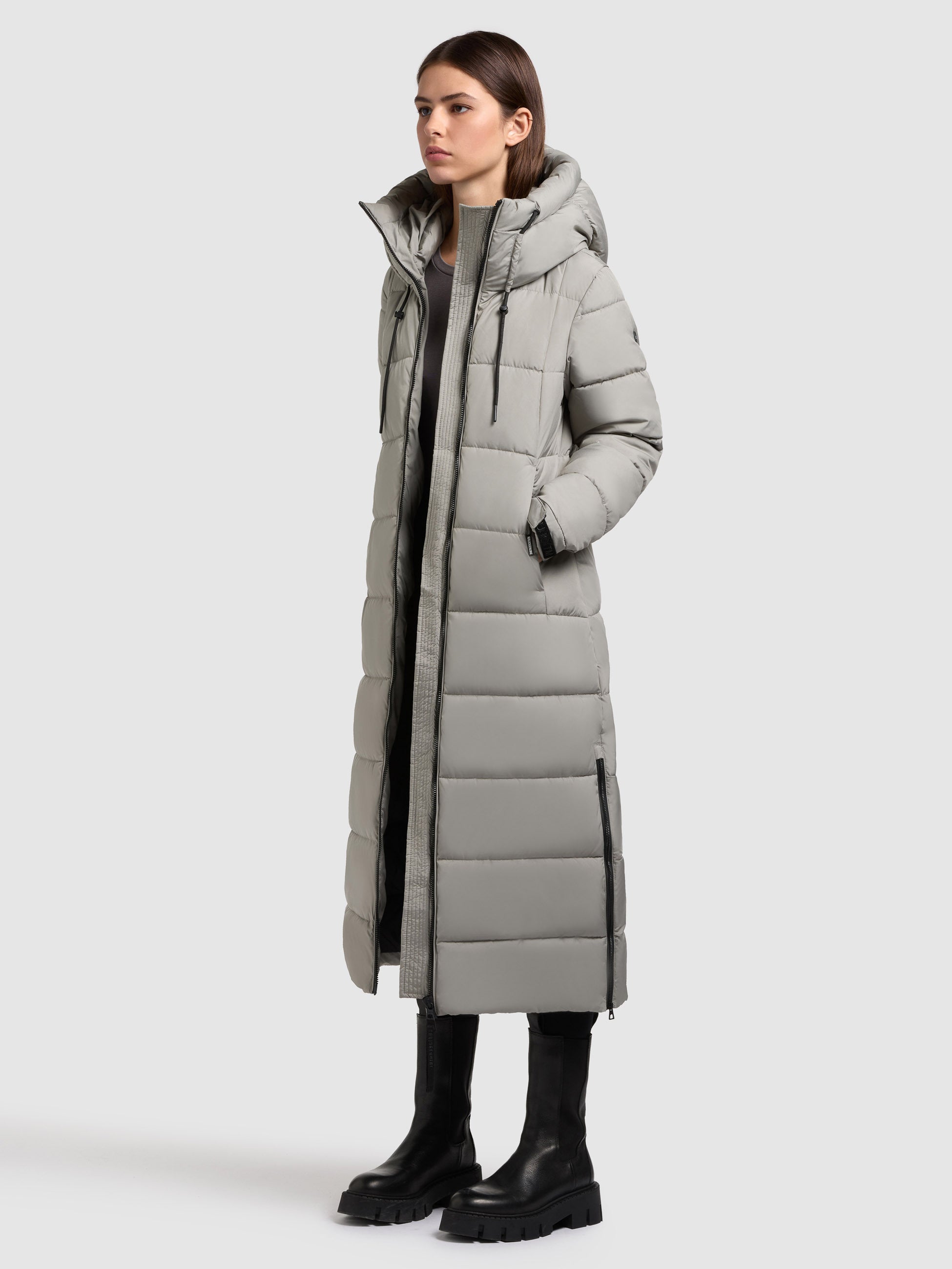 khujo-mantel-deria4-witcher-green-wattierter-steppmantel-wadenlang-regular-fit image 1