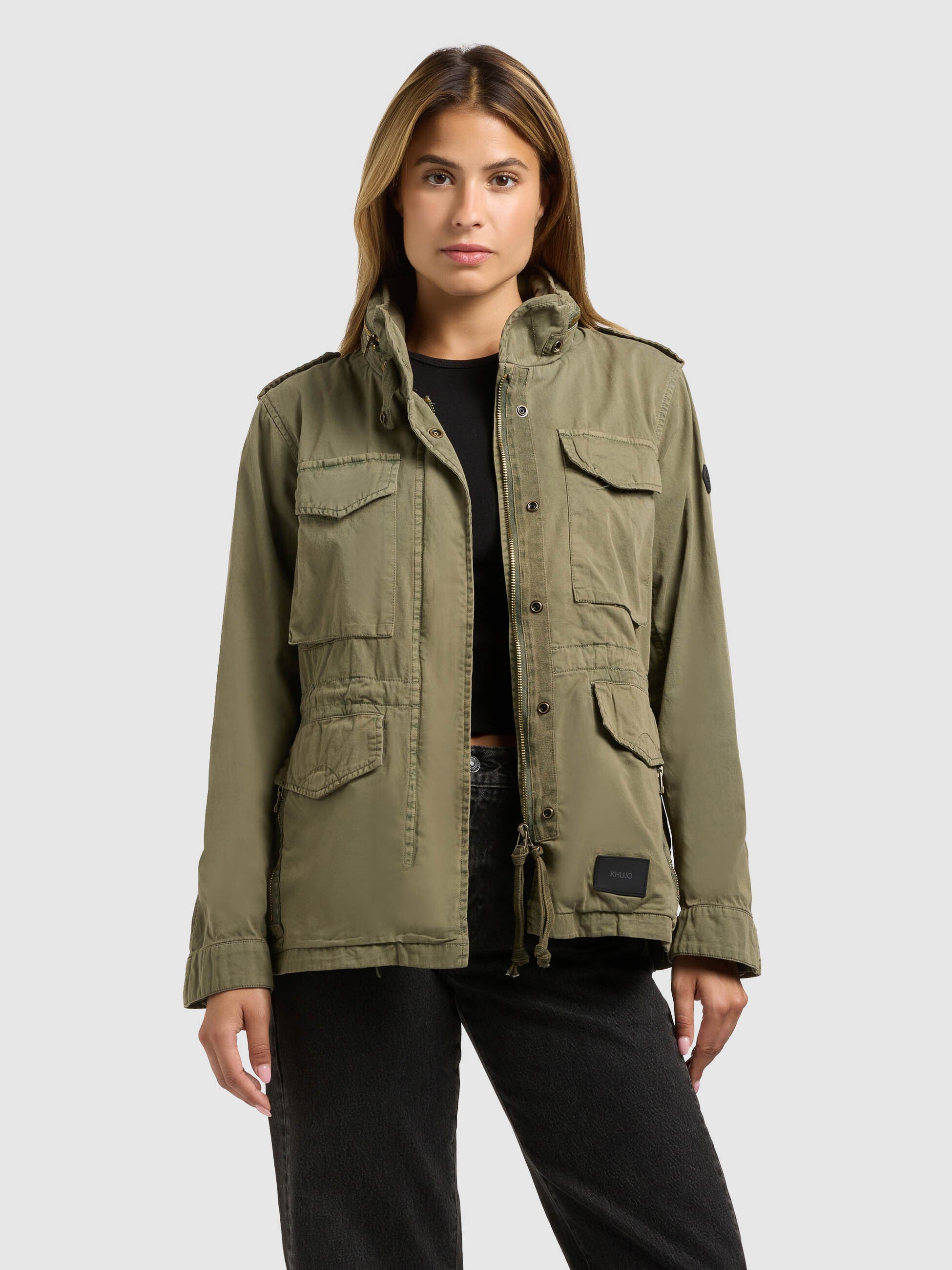 khujo-jacke-nori-olive-fieldjacke-cargojacke-f-r-damen image 1