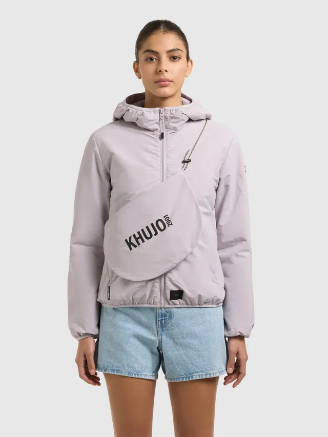 khujo-jacke-shelly2-raindrops-lilac-leichte-damen-blousonjacke-mit-packtasche image 1