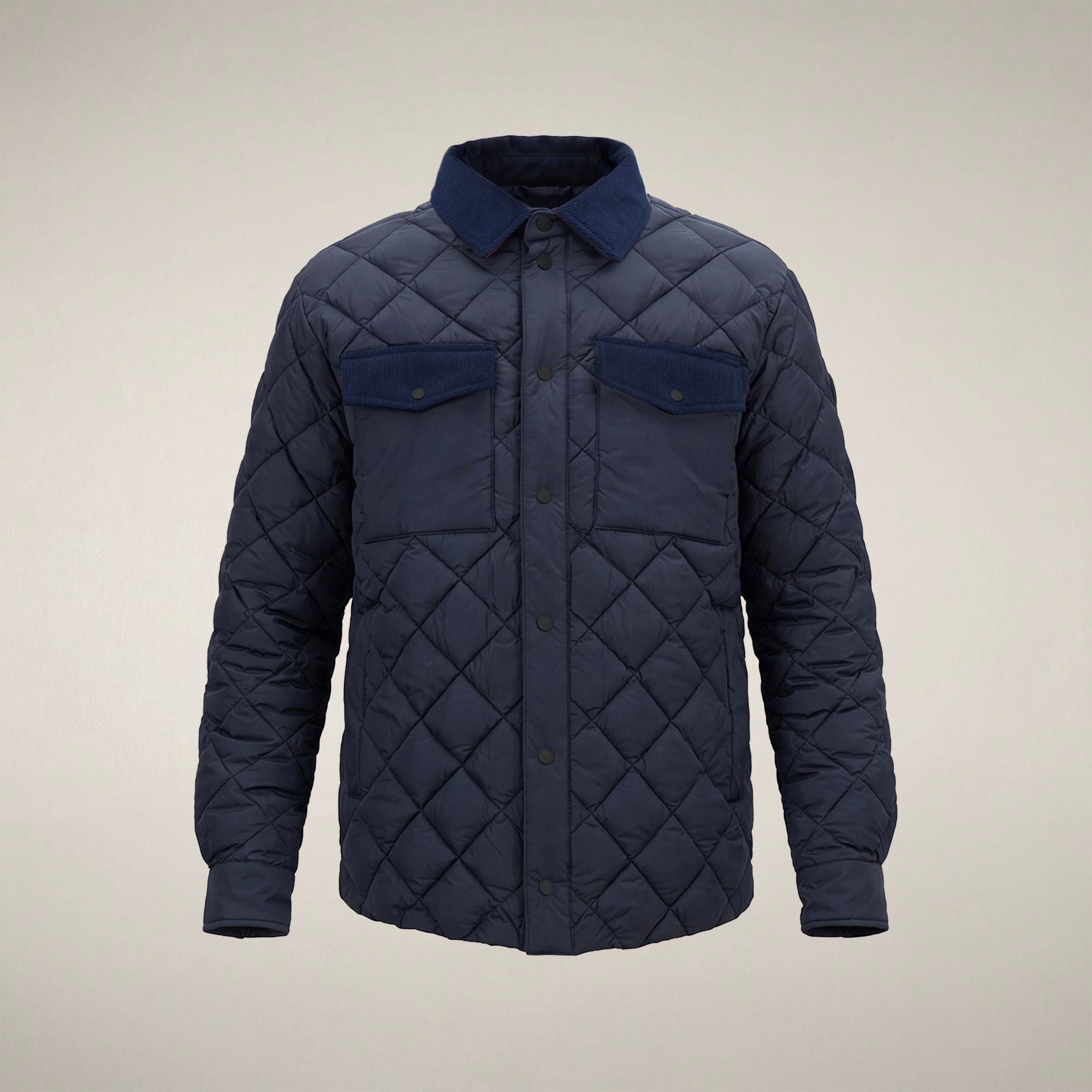 save-the-duck-firmin-herren-rauten-steppjacke-blau-schwarz image 3