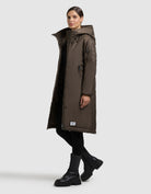 khujo-coat-oliva-potter-brown-damen-wintermantel-loose-fit-mit-kunstfell image 6