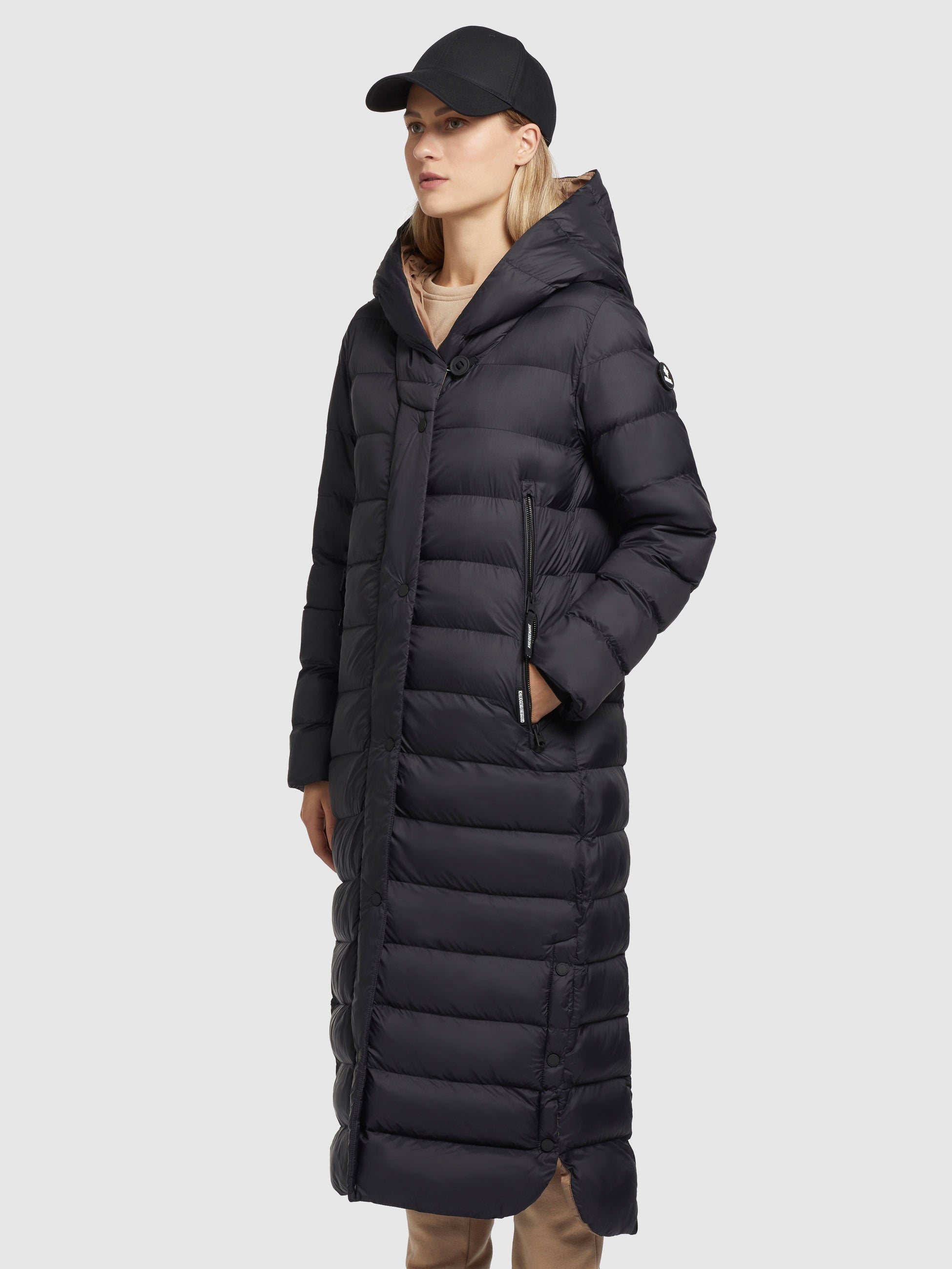 khujo-mantel-diwana2-soft-schwarz-wadenlanger-steppmantel-damen image 4