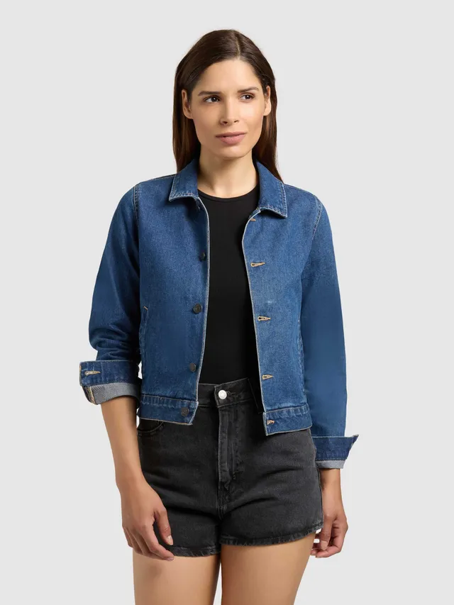 khujo-renia-damen-jeansjacke-midnight-blue image 1