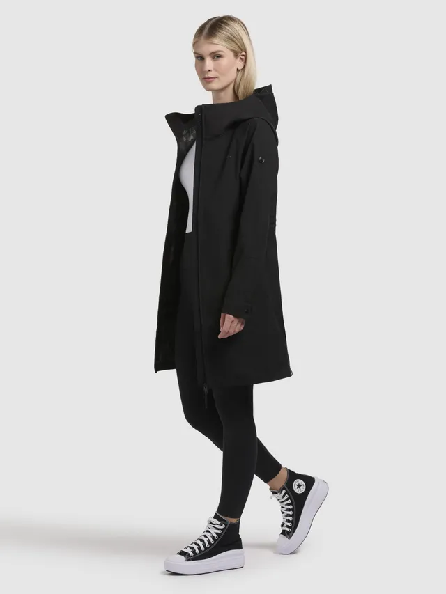 khujo-mantel-sanni-schwarz-leichter-regenmantel-slim-fit-f-r-damen image 1