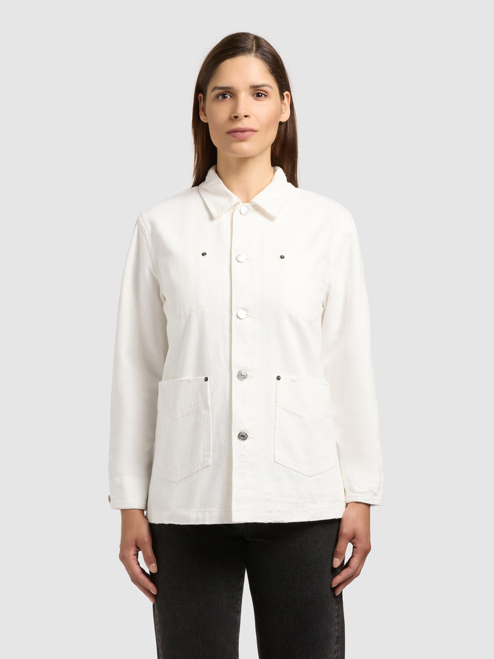 khujo-miria-damen-jeansjacke-off-white-hemdjacke-destroyed-look image 4