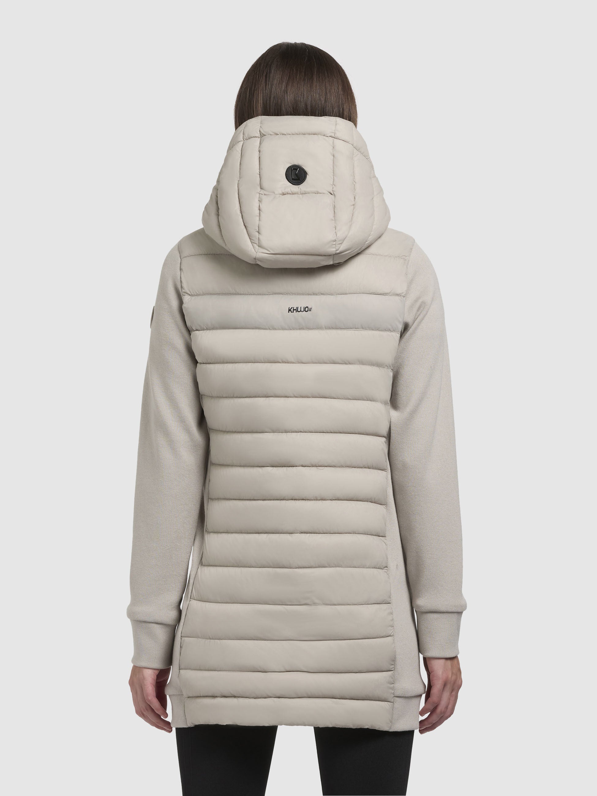 khujo-jacke-etele-beige-damen-steppjacke-leicht-wattiert-materialmix image 3