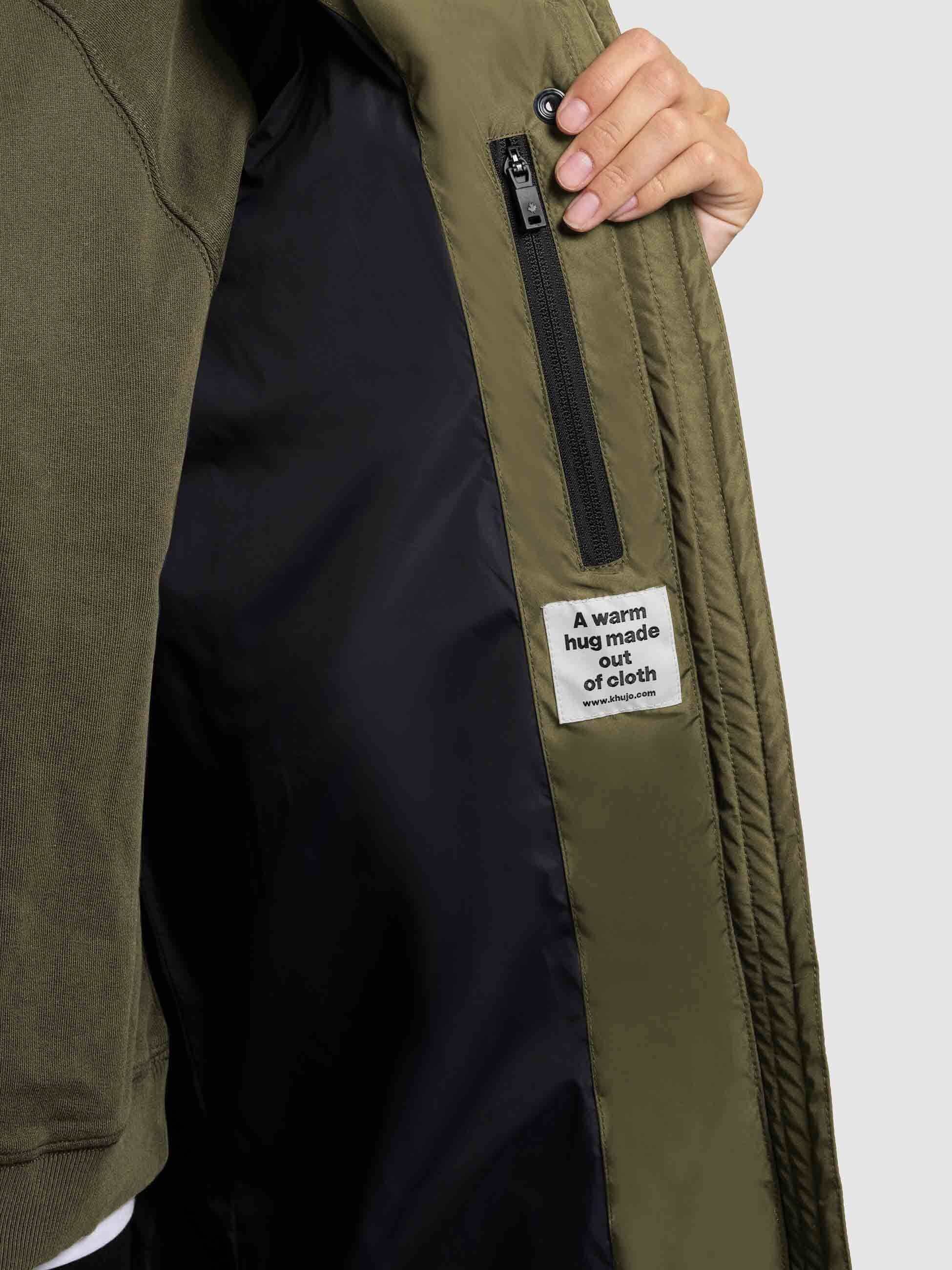 khujo-mantel-jange2-matt-fern-green-knielanger-damen-wintermantel-loose-fit image 8