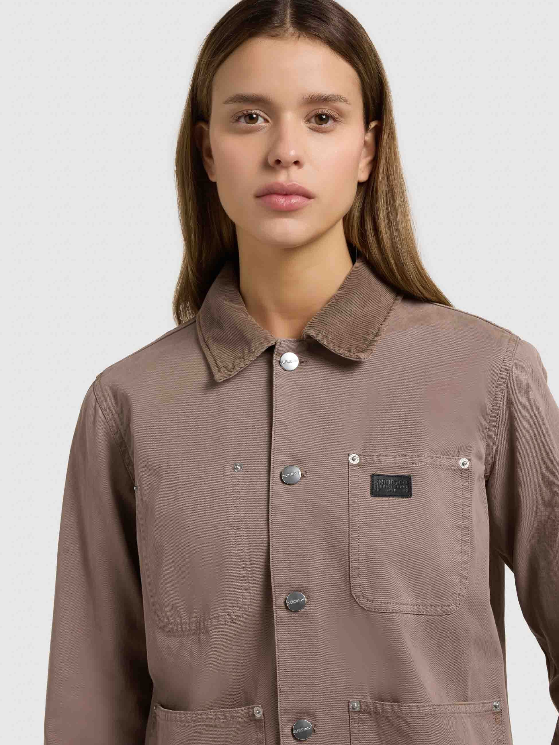 khujo-jacke-suzy-latte-brown-fieldjacket-damen-baumwoll-twill image 7