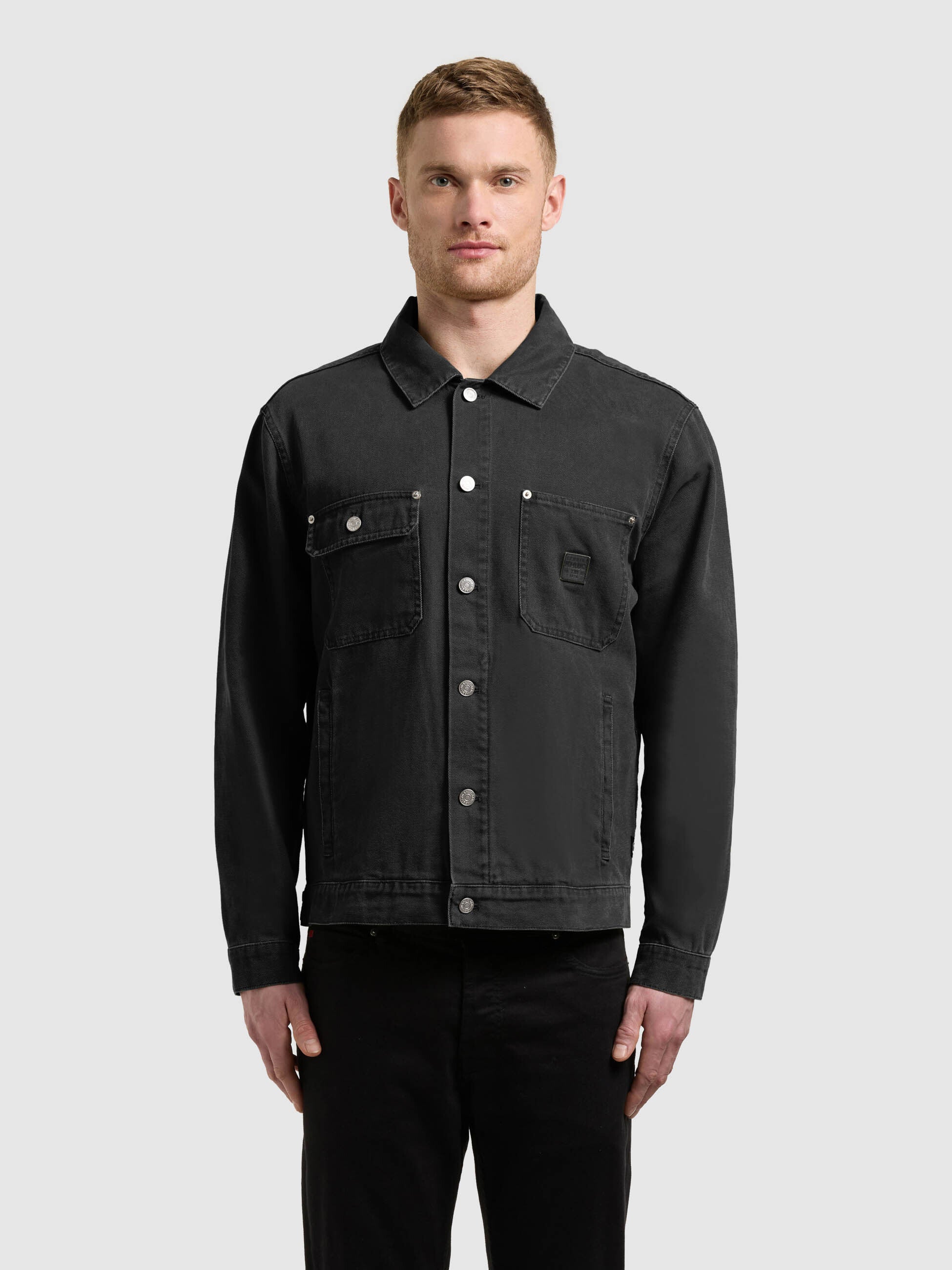 khujo-jacke-ronny-black-workwear-jacke-aus-baumwoll-canvas image 4