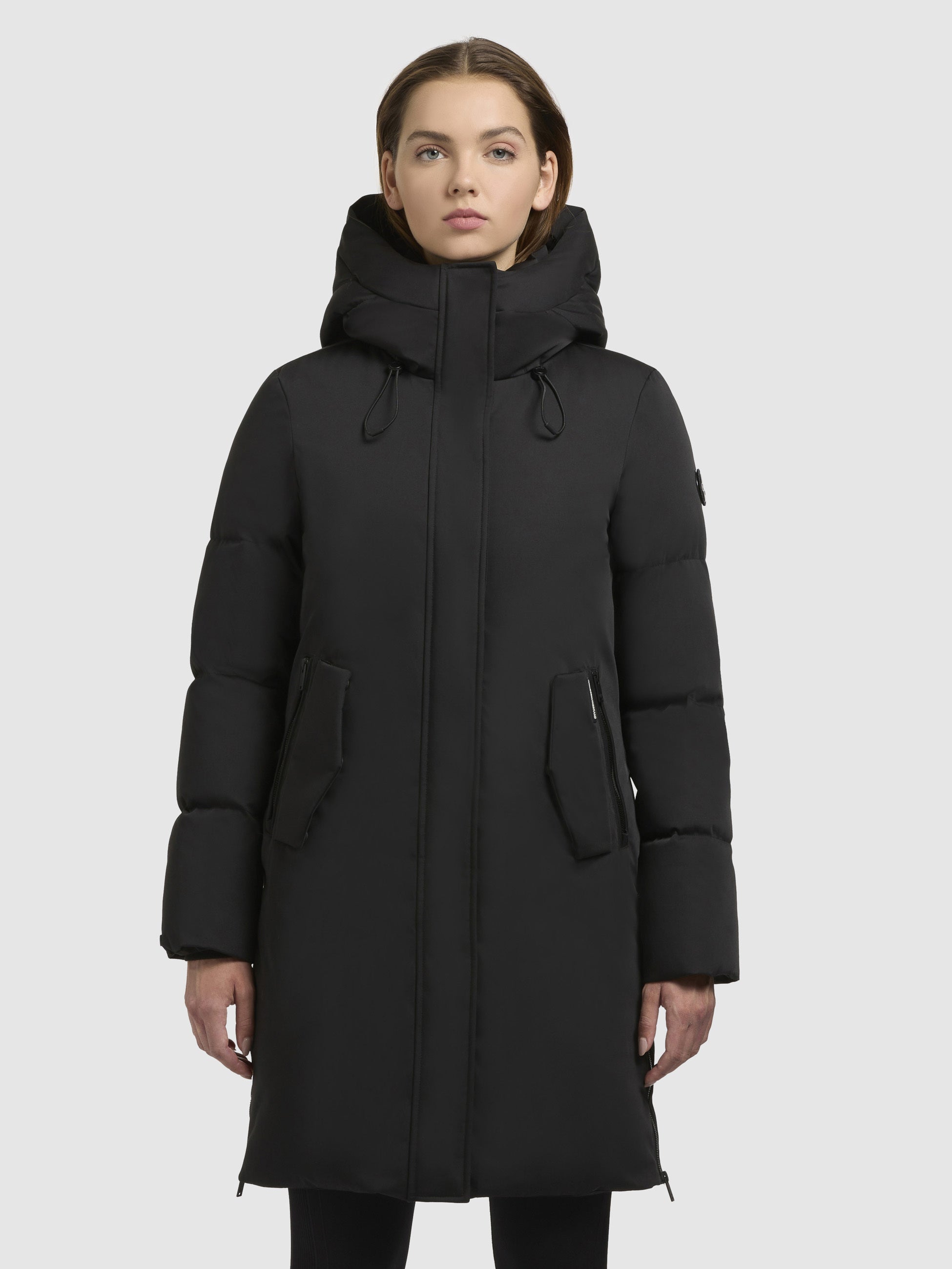 khujo-mantel-leane-schwarz-knielanger-winterparka image 4