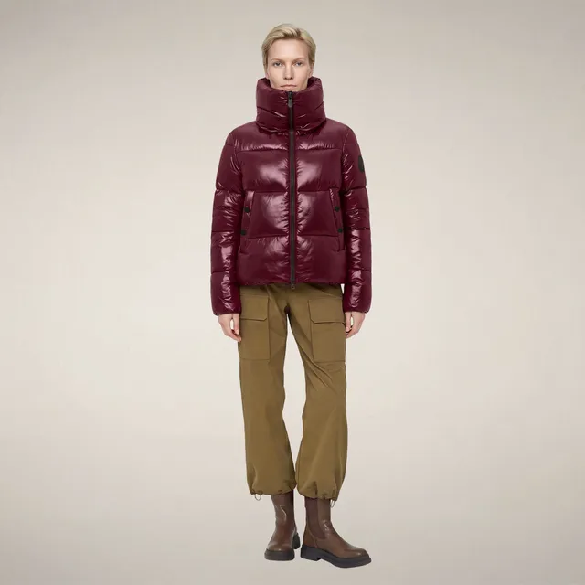 save-the-duck-isla-damen-steppjacke-laqu-bordeaux image 1