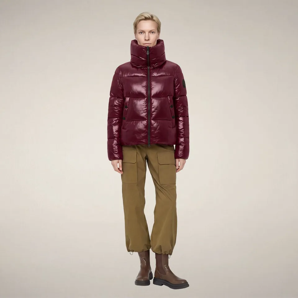 save-the-duck-isla-damen-steppjacke-laqu-bordeaux image 1