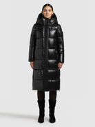 khujo-rachel2-shiny-mantel-damen-black-gl-nzend-wasserabweisend image 4