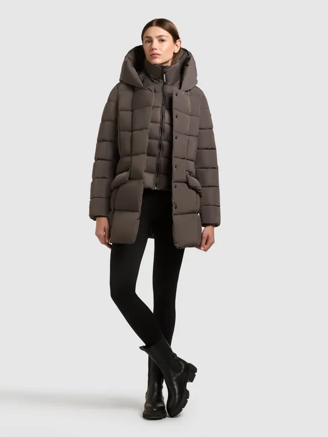 khujo-bric-graphite-grey-damen-steppjacke-mit-herausnehmbarem-einsatz image 1
