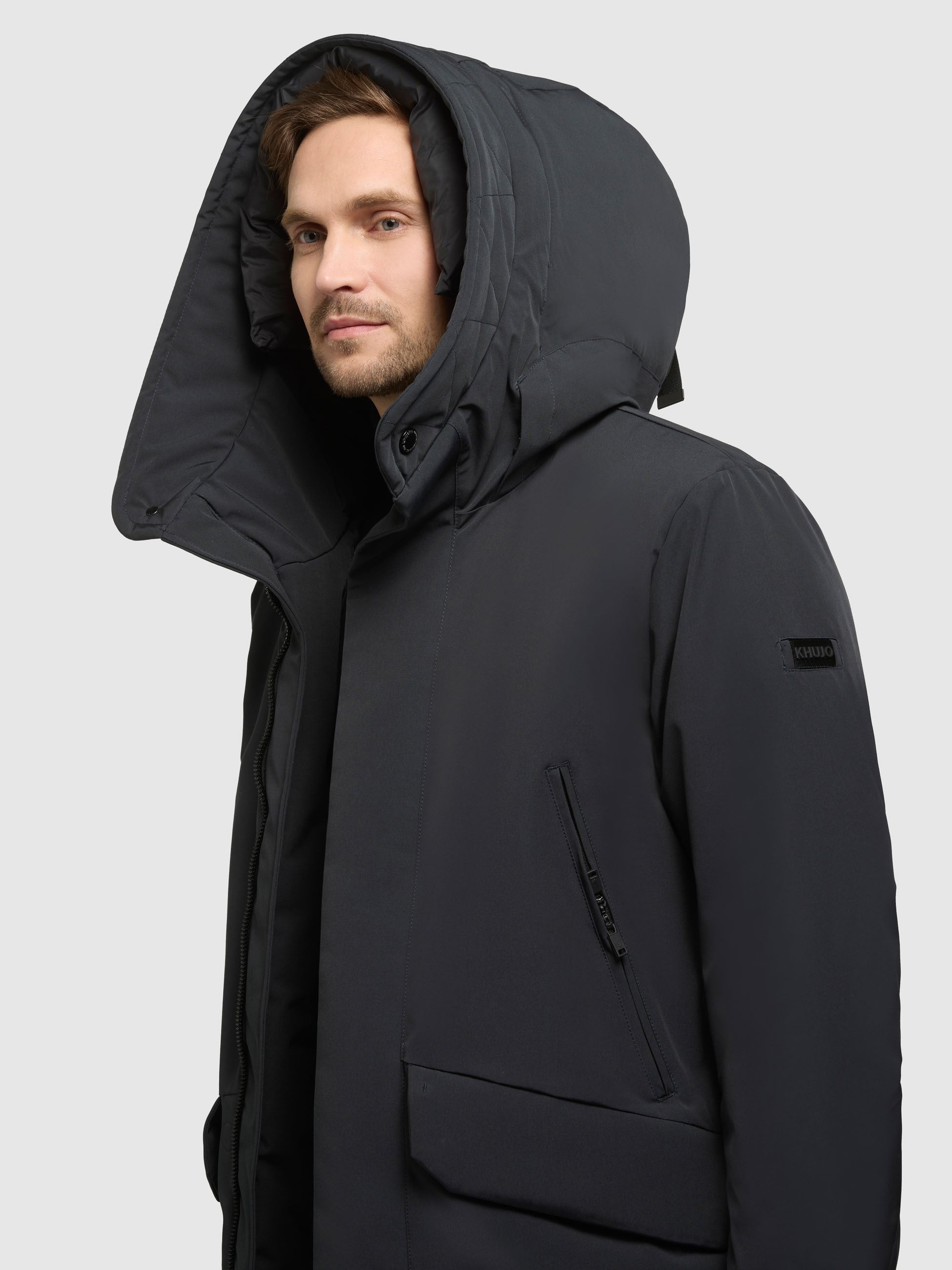 khujo-mantel-dachs-obrage-grey-kurzmantel-parka-mit-kapuze image 7