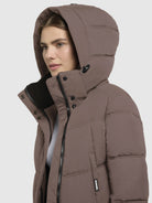 khujo-mantel-graya-dunkel-taupe-regular-fit-kurzmantel-mit-kapuze image 7