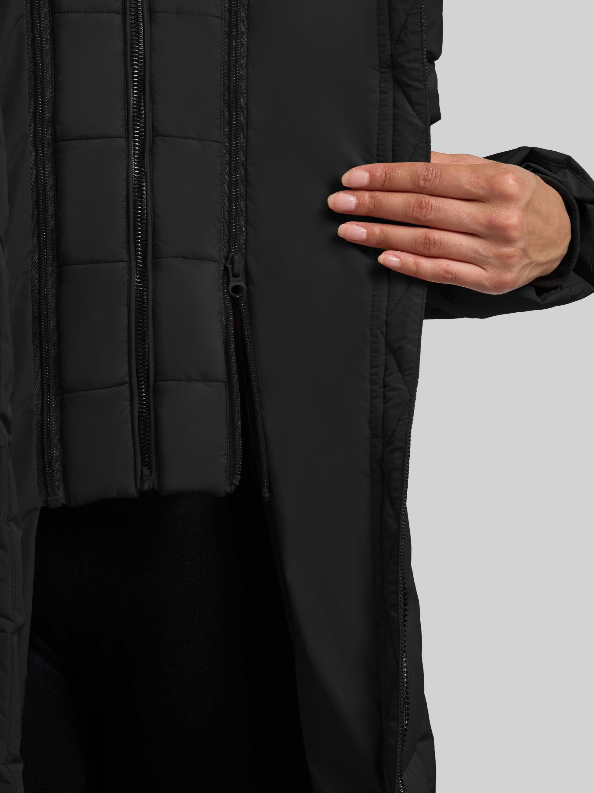 khujo-tamke-2in1-mantel-black-damen-herausnehmbarer-einsatz image 8