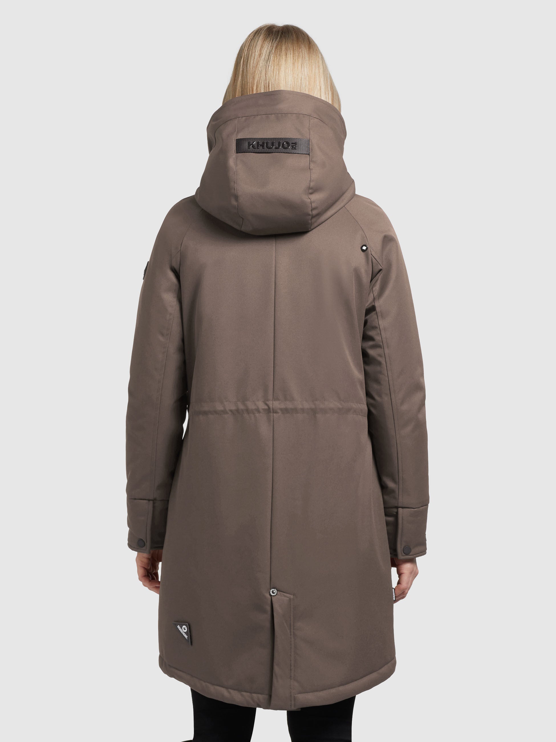 khujo-mantel-laria-taupe-warmer-damen-parka-in-regular-fit image 3