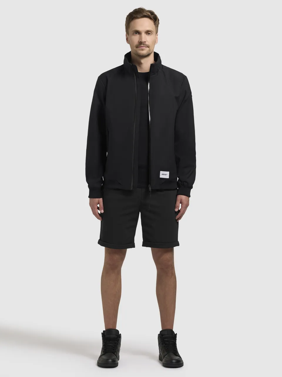 khujo-jacket-kayo-black-h-ftlange-sommerjacke-mit-packsack-kapuze image 1
