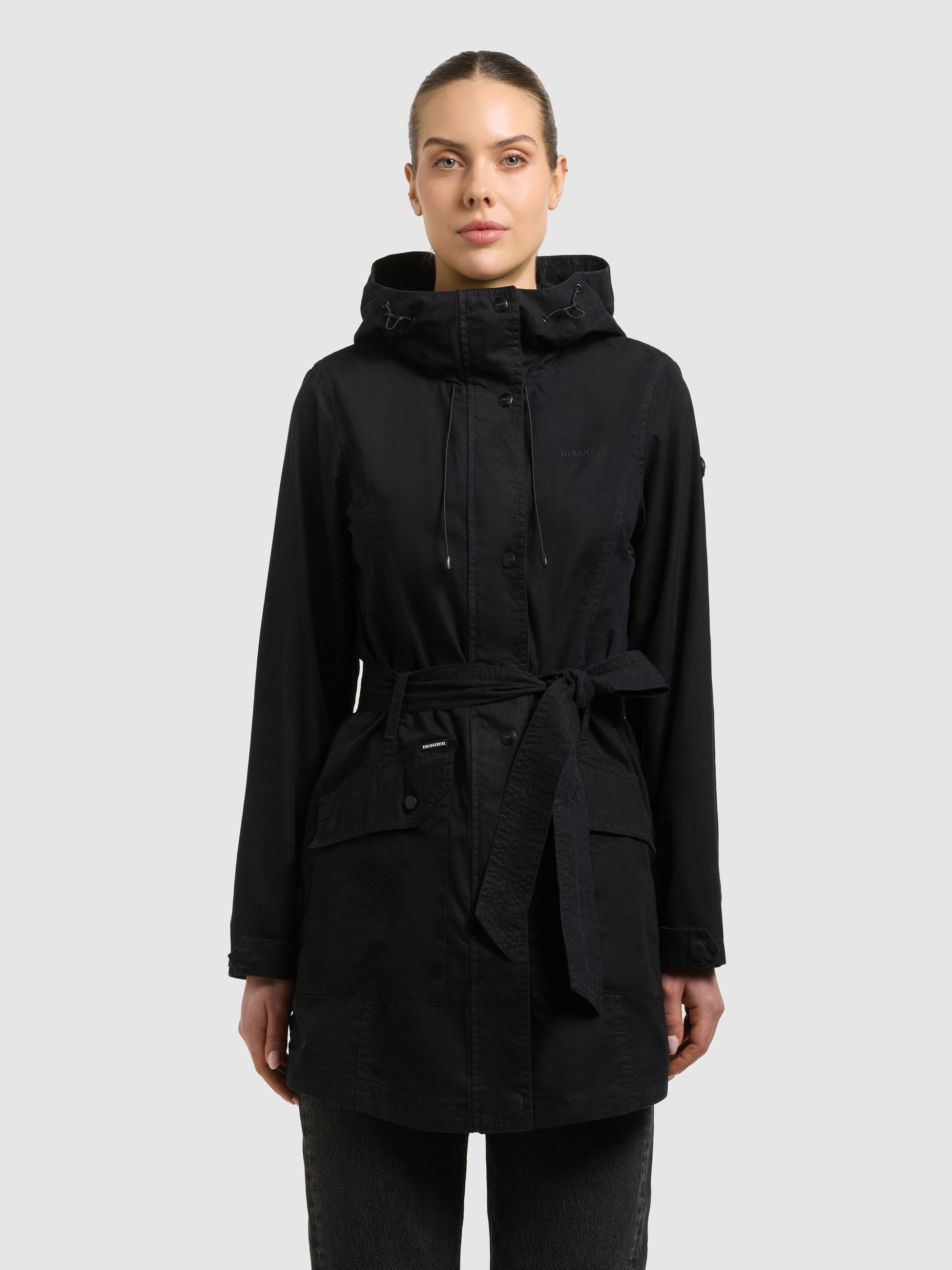 khujo-jacke-prea-damen-sommerparka-black-black-mit-g-rtel image 4
