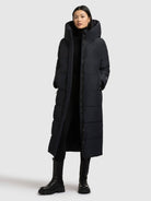khujo-coat-soulani5-matt-port-blue-wadenlanger-damen-wintermantel-regular-fit image 2