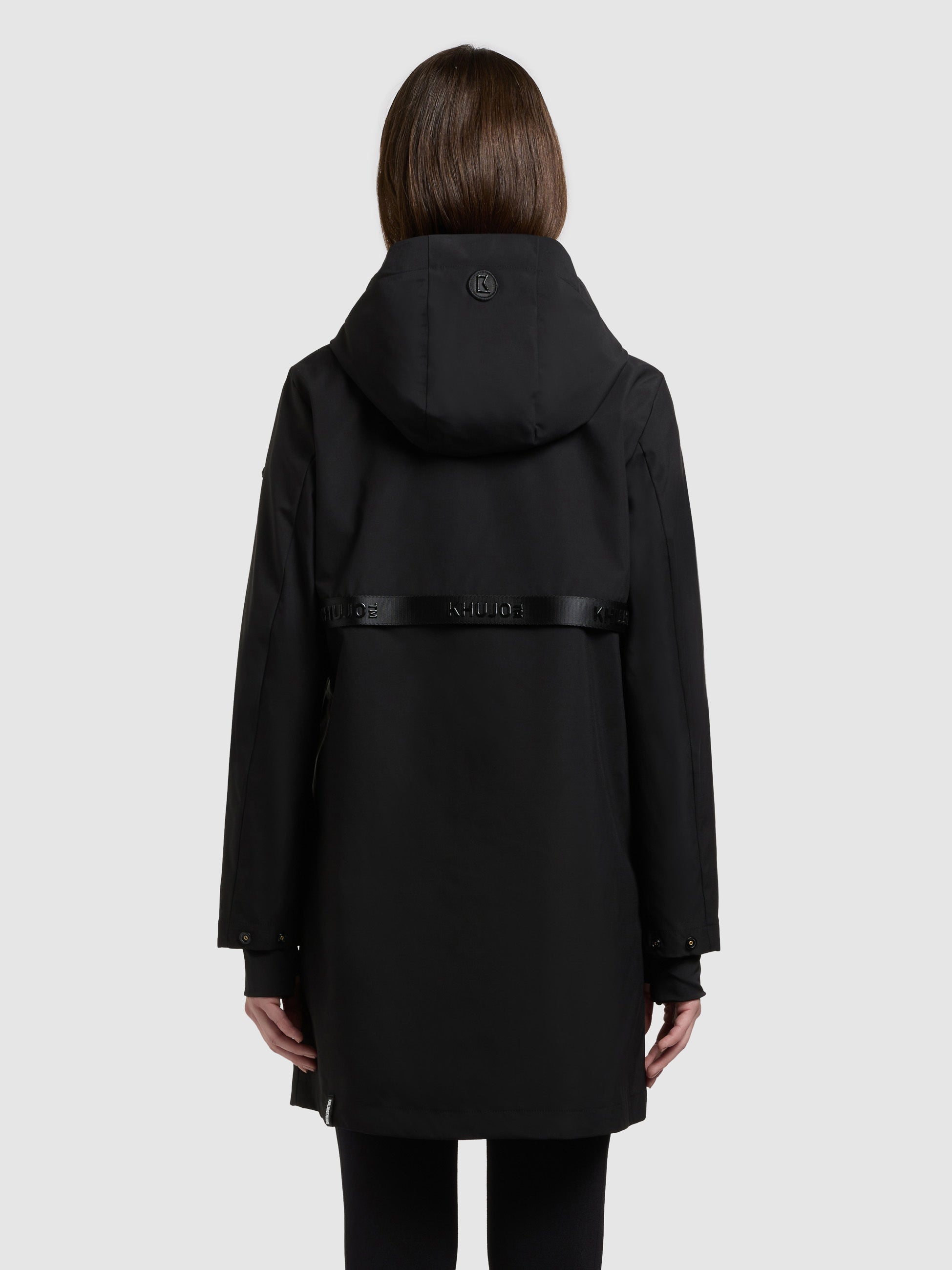 khujo-june-damen-kurzmantel-schwarz-leichter-parka-mit-kapuze-regular-fit image 3