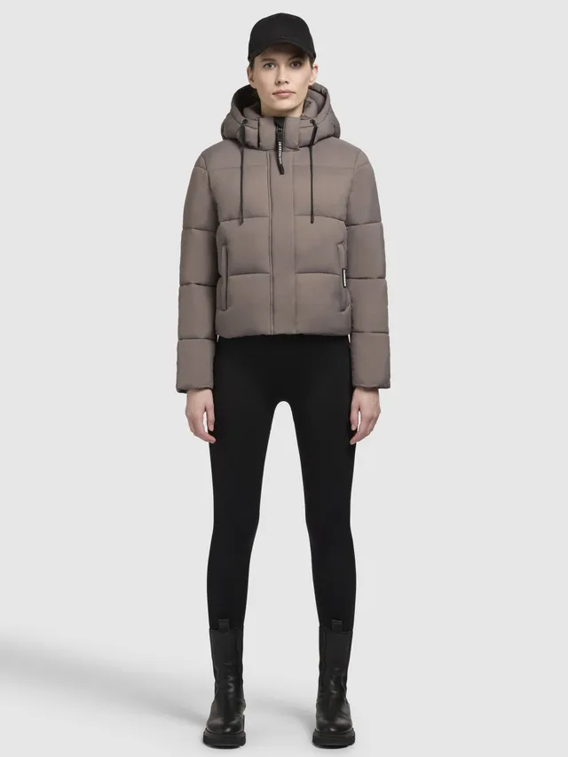 khujo-stine2-matt-steppjacke-taupe-dunkel-damen-jacke-h-ftlang-mit-abnehmbarer-k image 1