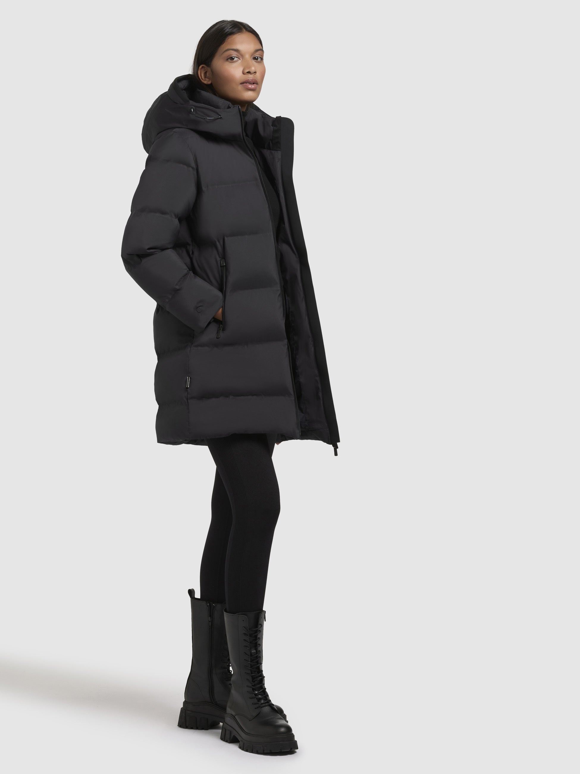 khujo-dido3-mantel-dunkelgrau-regular-fit-f-r-damen image 2