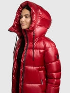 khujo-jacke-cara-nebula-red-gl-nzende-steppjacke-damen-loose-fit image 7