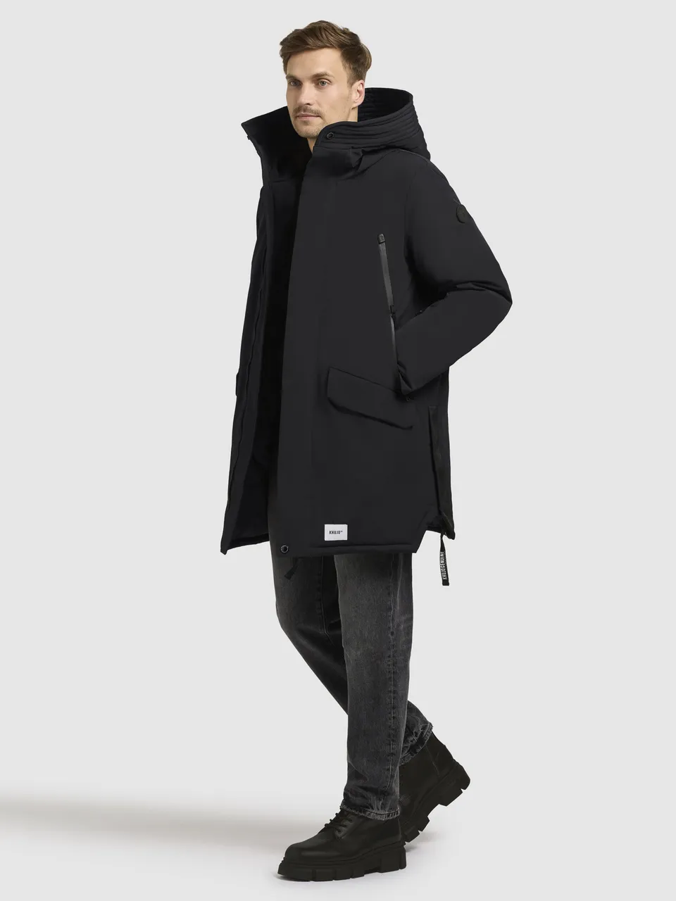 khujo-coat-larc-parka-schwarz image 1