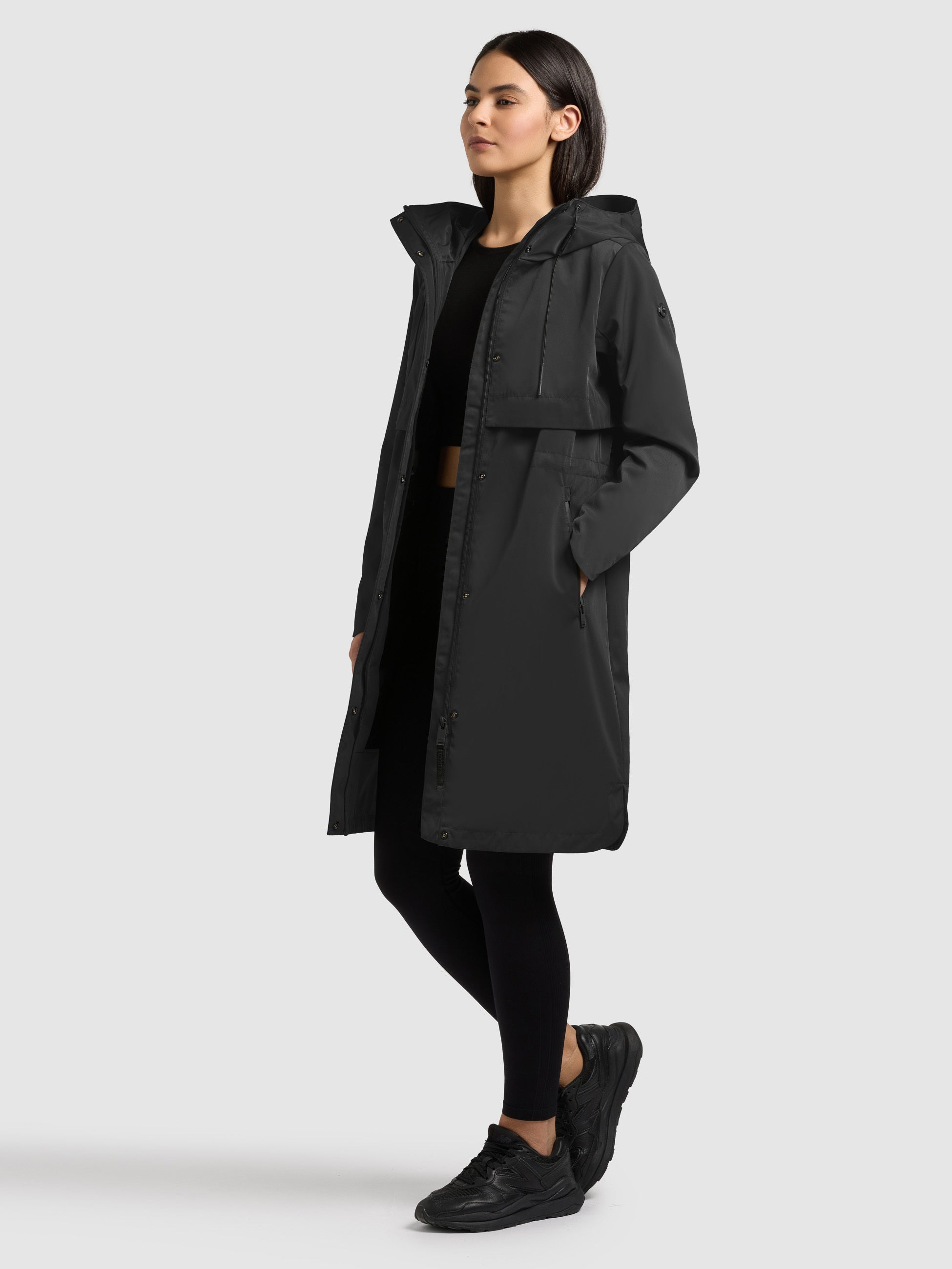 khujo-manao2-mantel-black-leichter-damen-sommerparka-regular-fit image 2