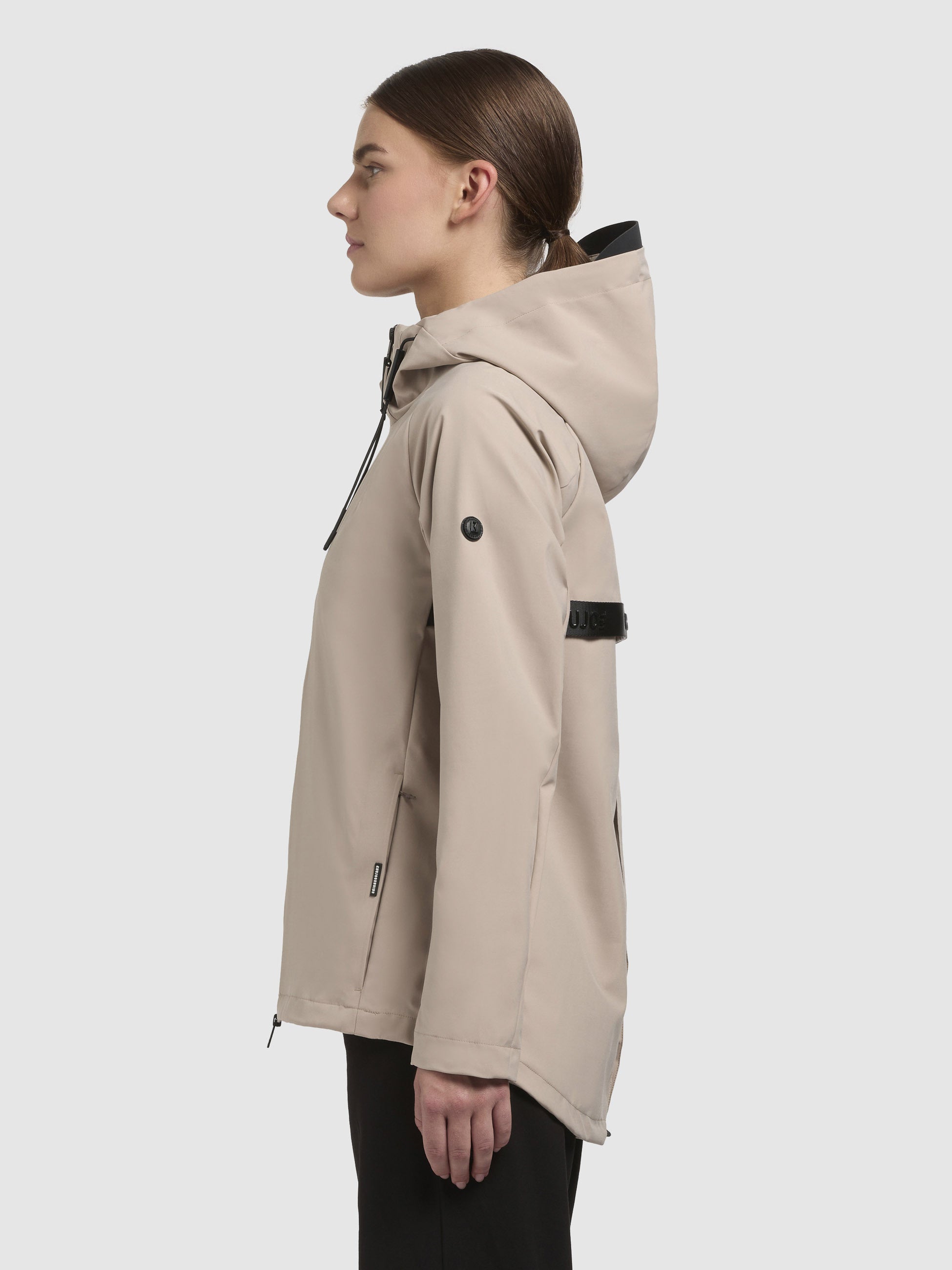 khujo-woom-damen-regenjacke-beige-wasserabweisend-mit-kapuze image 5