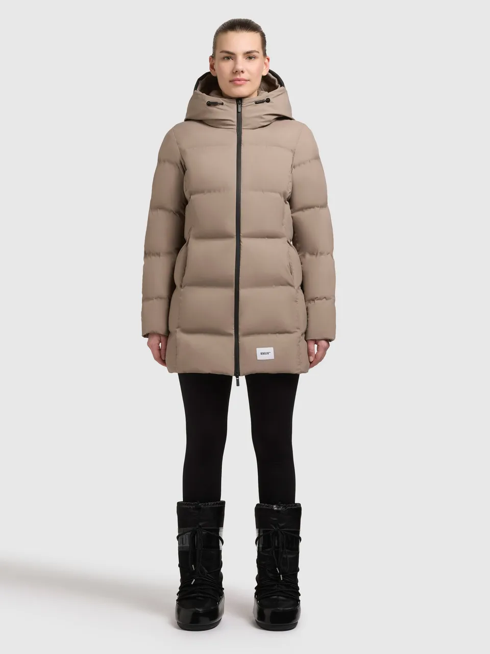 khujo-jacket-tanare4-damen-steppjacke-slim-fit-greige image 1