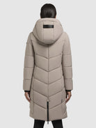 khujo-aribay5-mantel-gray-beige-leicht-wattierter-damen-steppmantel-lang image 3