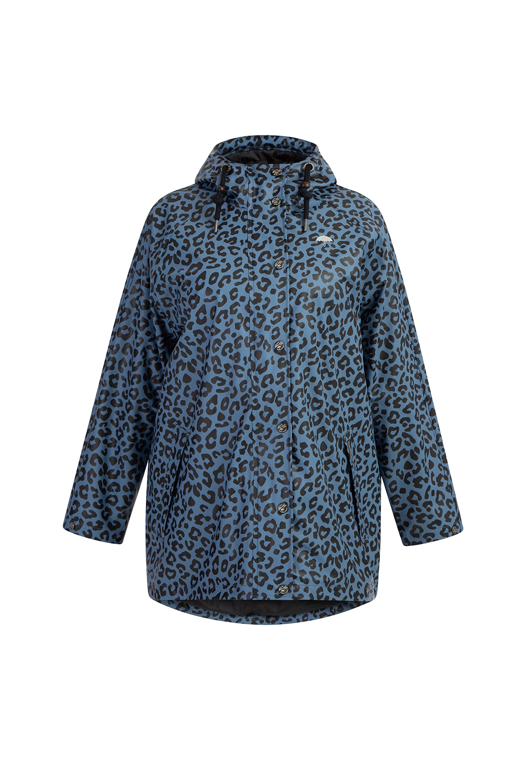 schmuddelwedda-damen-plus-size-regenmantel-mit-leoprint-2 image 1