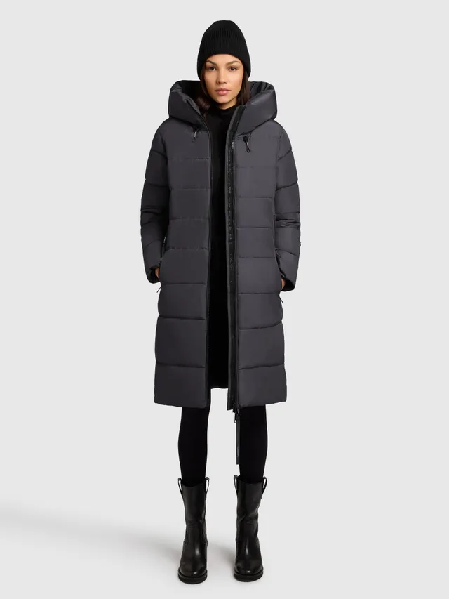 khujo-coat-jilias5-damen-steppmantel-steel-gray-mit-kapuze image 1