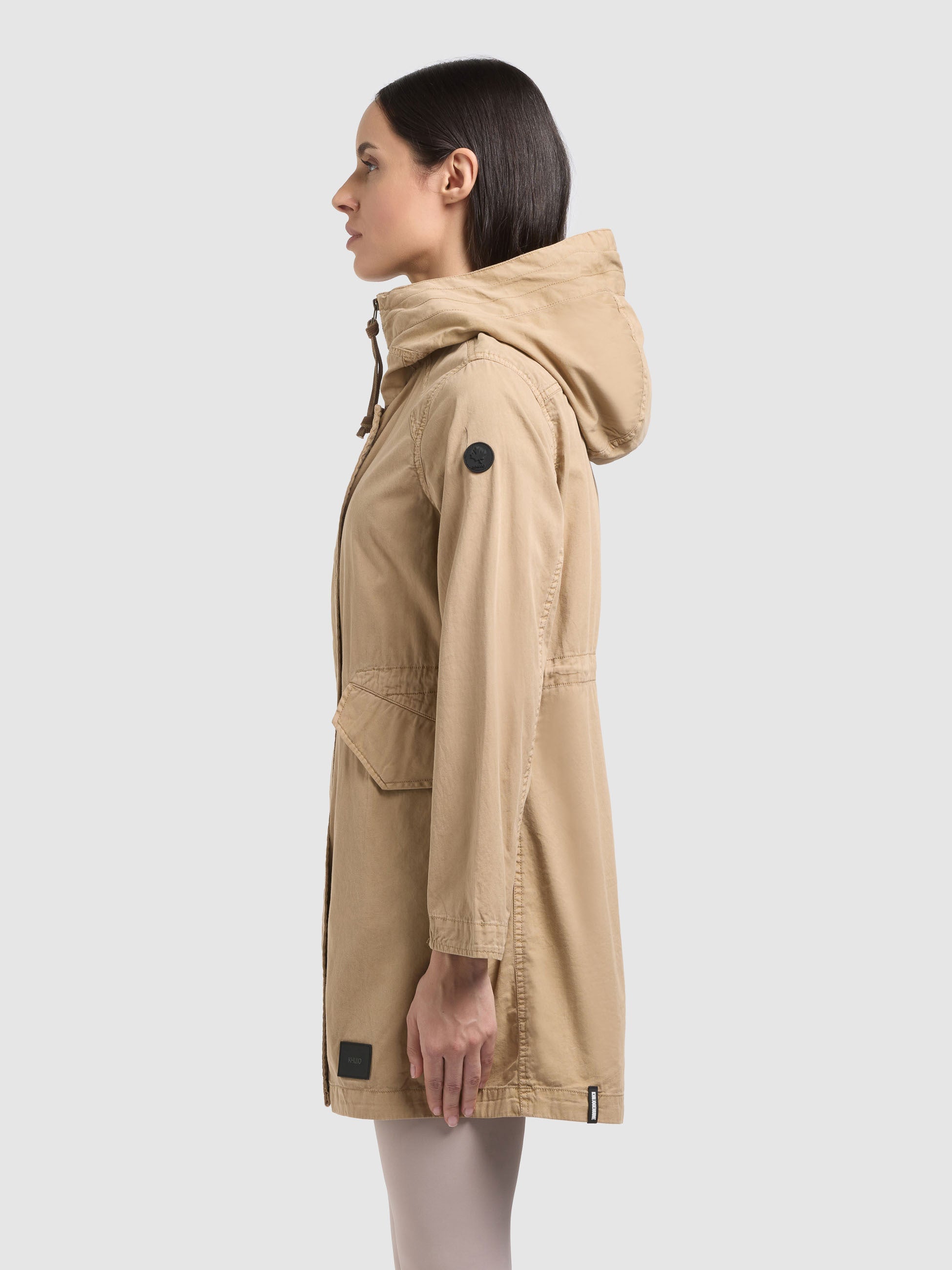 khujo-nika-damen-parka-mantel-dark-beige image 5