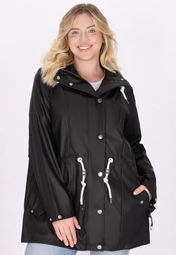 schmuddelwedda-damen-curvy-regenmantel-regenmantel-mit-kapuze-knopfverschluss-un image 7