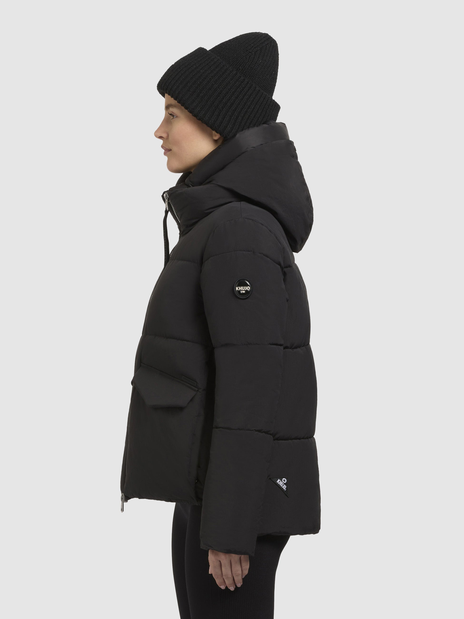 khujo-jacke-tira-schwarz-kapuzenjacke-damen-gesteppt image 5