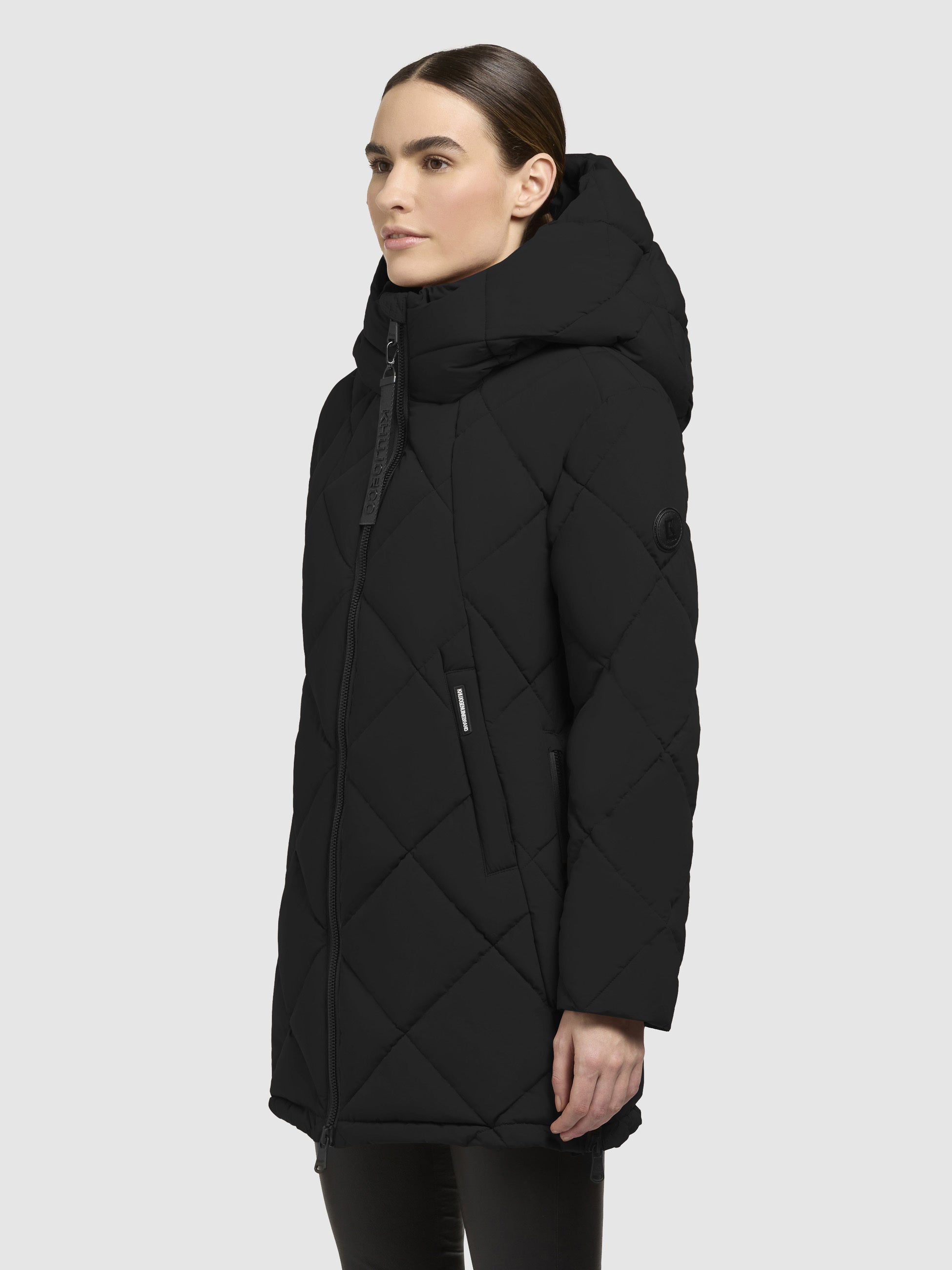 khujo-jacke-pebb-schwarz-steppjacke-mit-rautenstepp-und-taillenzug image 5