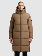 khujo-dash-damen-steppmantel-russet-brown-knielang-mit-kapuze-und-tragegurt image 4