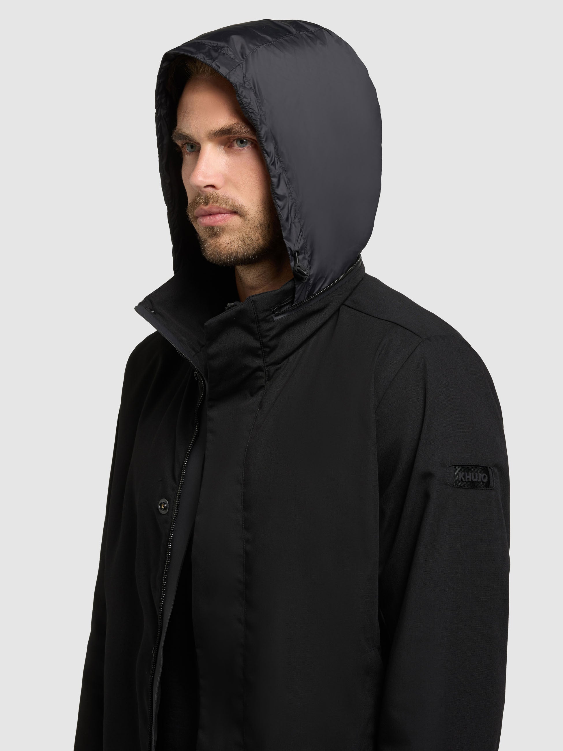 khujo-ystak-mantel-black-damen-leichter-kurzmantel-regular-fit image 7