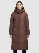khujo-coat-sonje6-red-brown-damen-steppmantel-wadenlang image 4