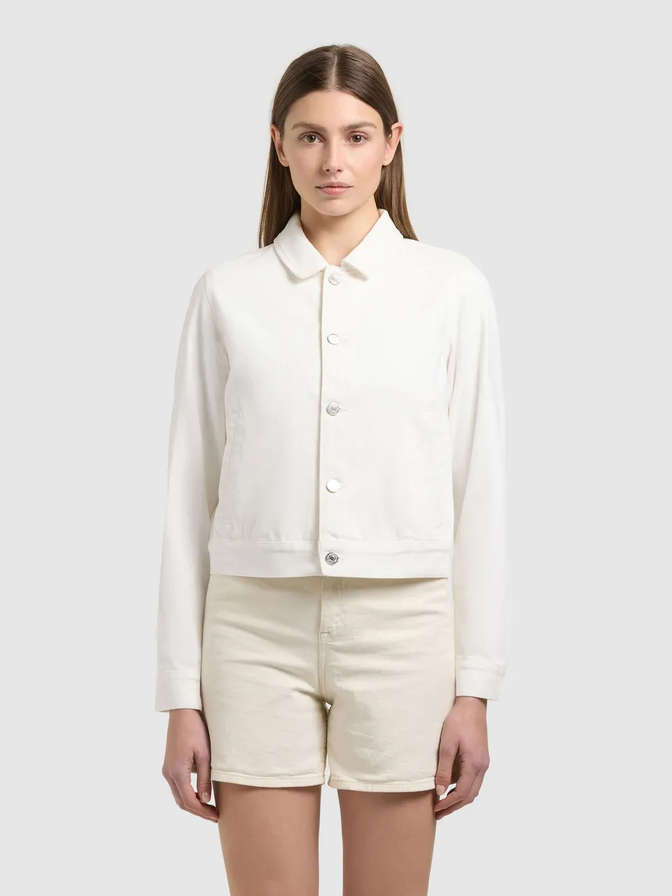 khujo-jacke-renia-off-white-jeansjacke-damen-aus-baumwoll-denim image 1