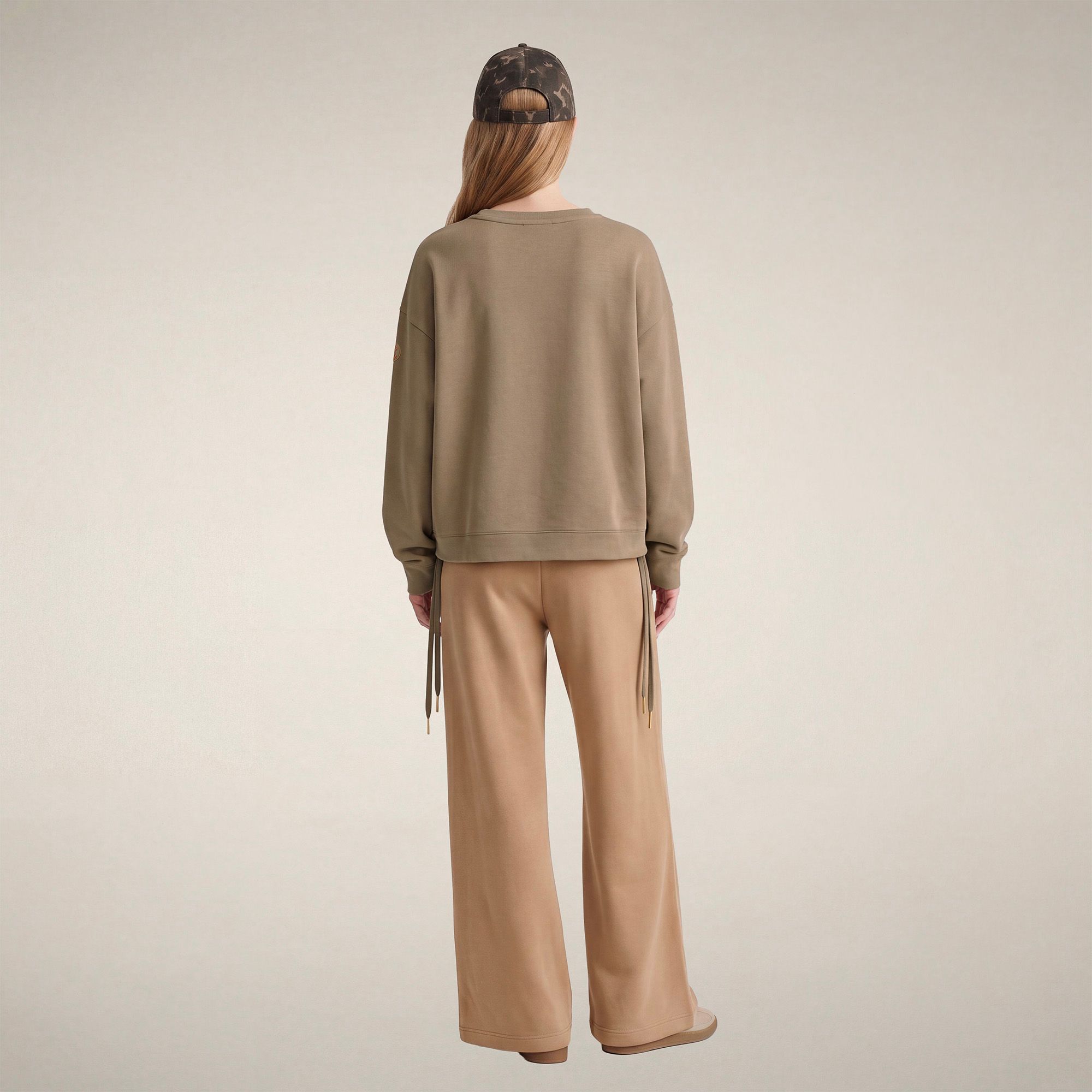save-the-duck-akemi-sweatshirt-damen-beige-biscotto-rundhals image 2