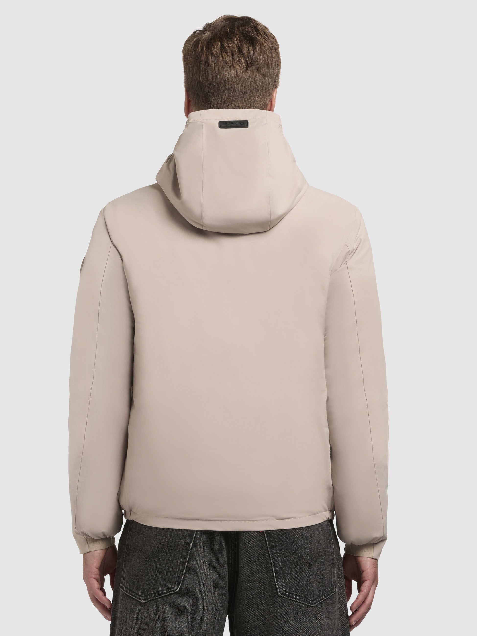 khujo-thido-herren-blouson-jacke-beige-regular-fit-wattiert-mit-kapuze image 3