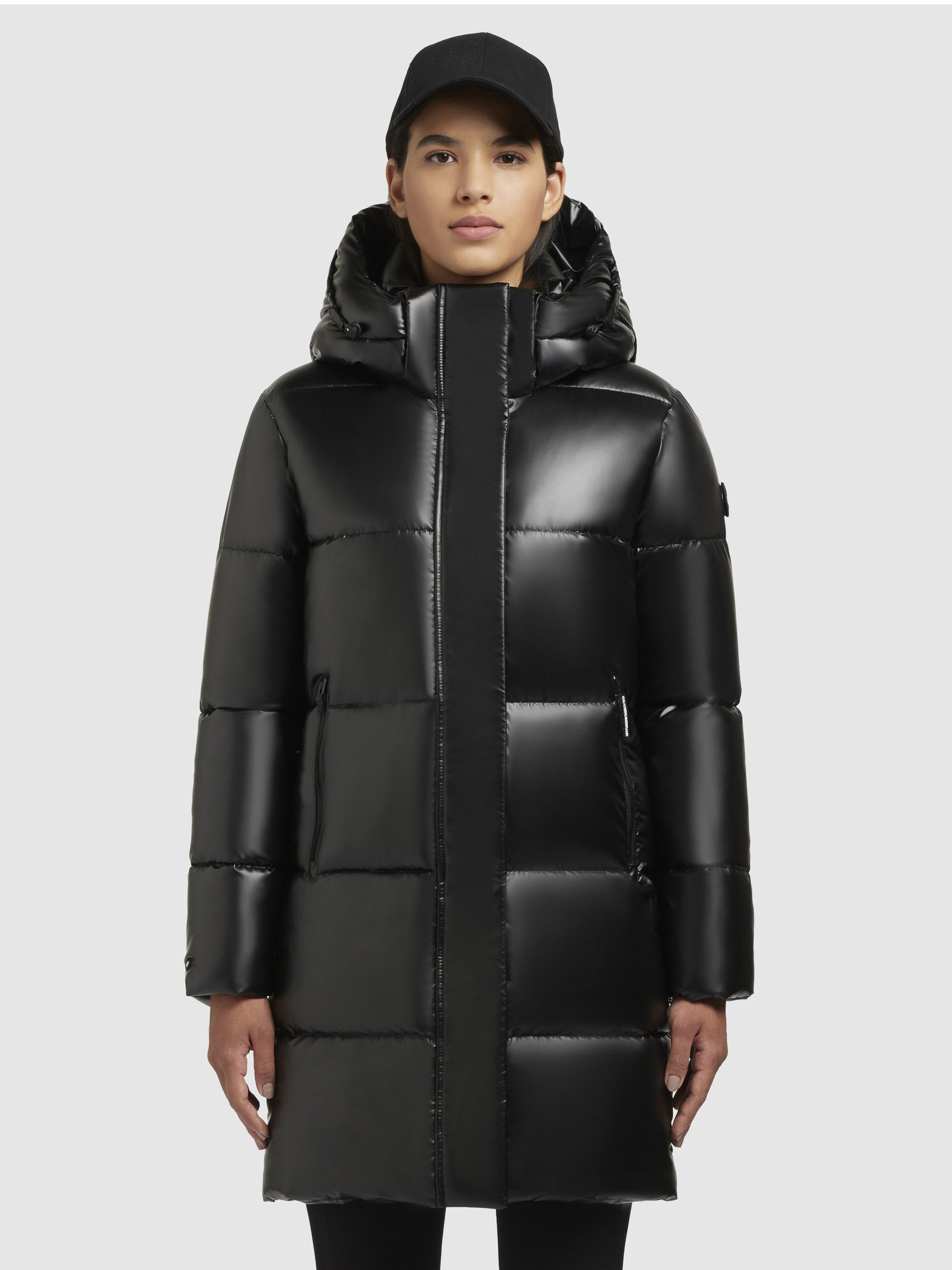 khujo-haya-shiny-jacke-schwarz-damen-steppjacke-regular-fit image 4