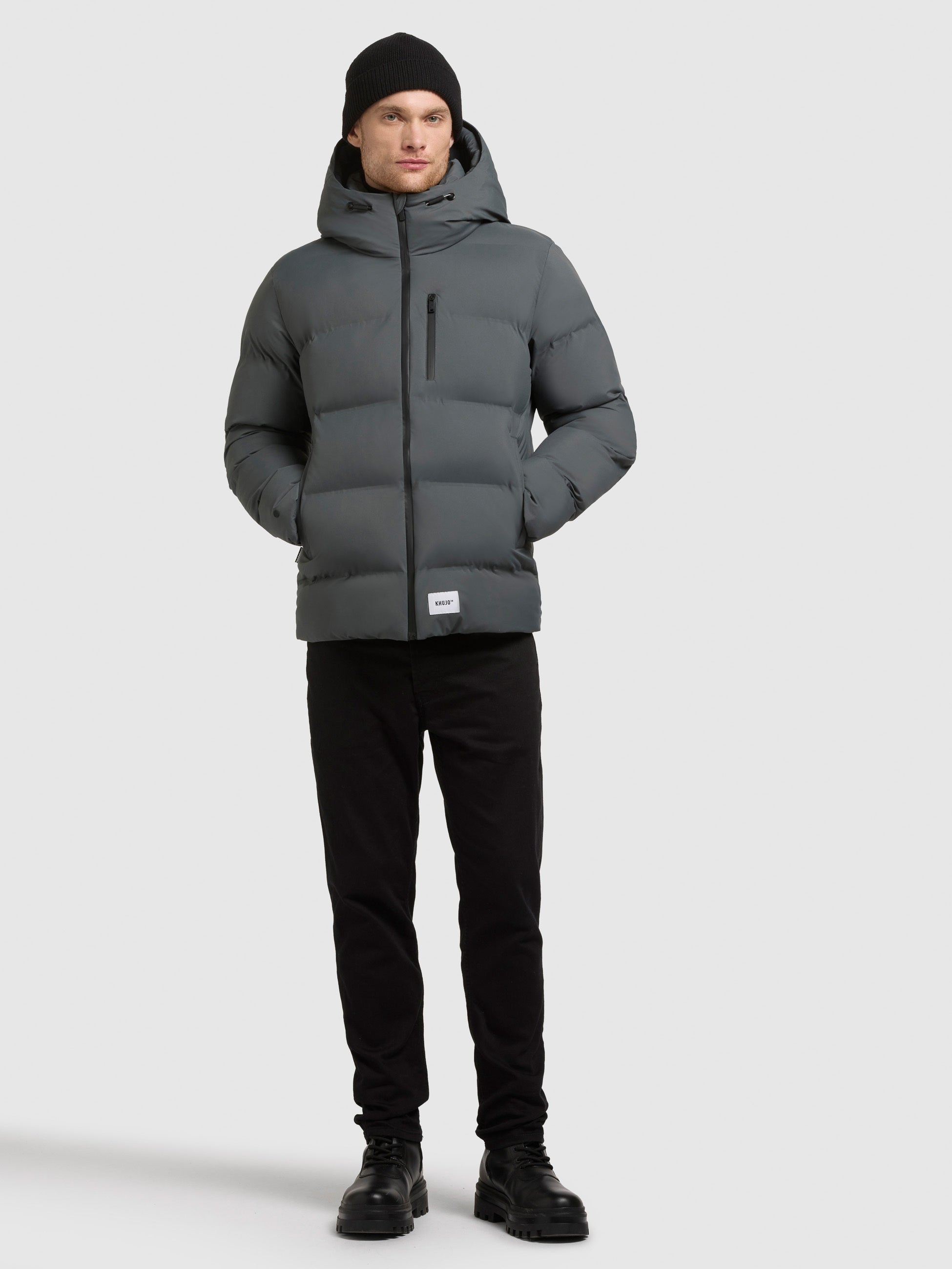 khujo-jacke-silas3-foam-green-wattierte-steppjacke-mit-kapuze image 1