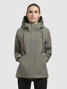 khujo-jacke-sang-damen-regenjacke-grey-green-regular-fit image 4