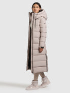khujo-coat-deria4-dusty-beige-steppmantel-wadenlang-regular-fit image 2